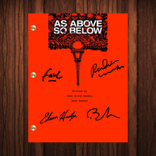 Load image into Gallery viewer, As Above So Below Signed Autographed Script Full Screenplay Full Script Reprint Horror Film Classic Horror
