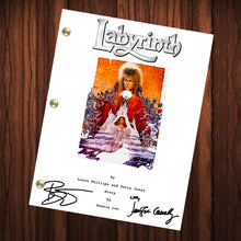 Load image into Gallery viewer, Labyrinth Movie Signed Autographed Script Full Screenplay Full Script Reprint David Bowie Jennifer Connelly
