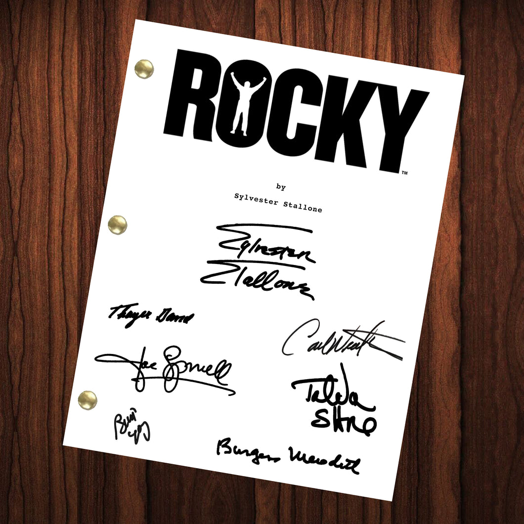 Rocky Autographed Signed Script Reprint Rocky Cast Signed Autograph Reprint Full Screenplay Sylvester Stallone Talia Shire