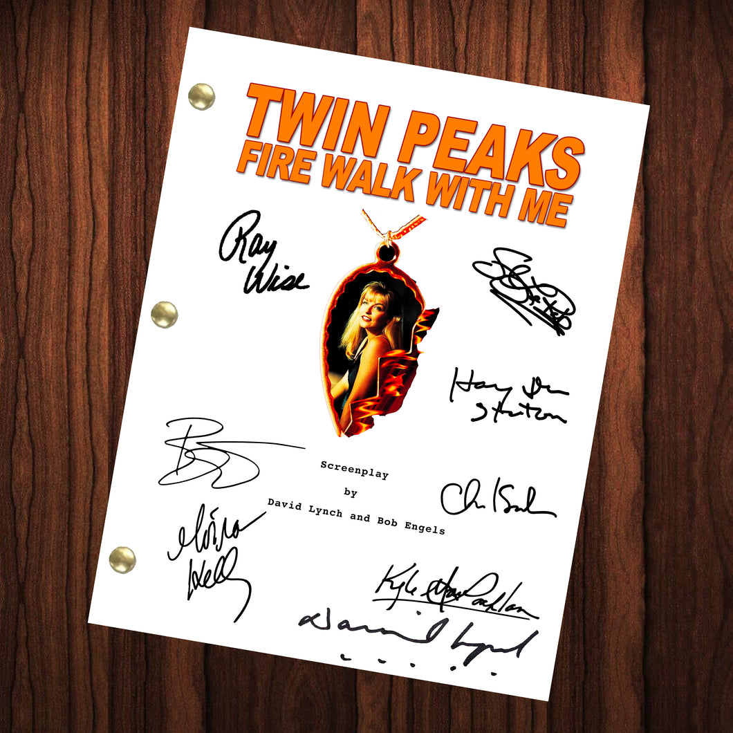 Twin Peaks Autographed Signed Script Reprint Fire Walk With Me Signed Cast Autograph Reprint Full Screenplay David Lynch Sheryl Lee