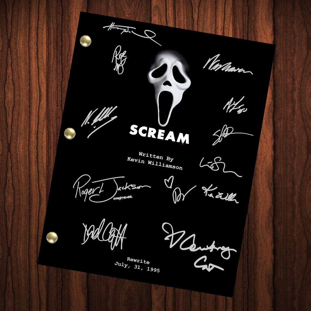 Scream Signed Autographed Script Full Screenplay Full Script Reprint Horror Movie Wes Craven Drew Barrymore