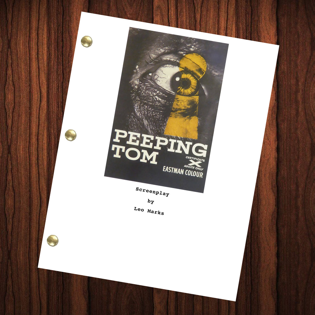 Peeping Tom Movie Script Reprint Full Screenplay Full Script Horror