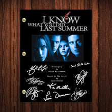 Load image into Gallery viewer, I Know What You Did Last Summer Autographed Signed Script Reprint Cast Signed Autograph Reprint Full Screenplay Jennifer Love Hewitt

