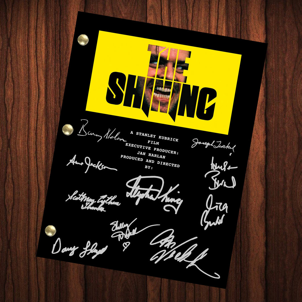 The Shining Signed Autographed Script Full Screenplay Full Script Reprint Jack Nicholson Stephen King