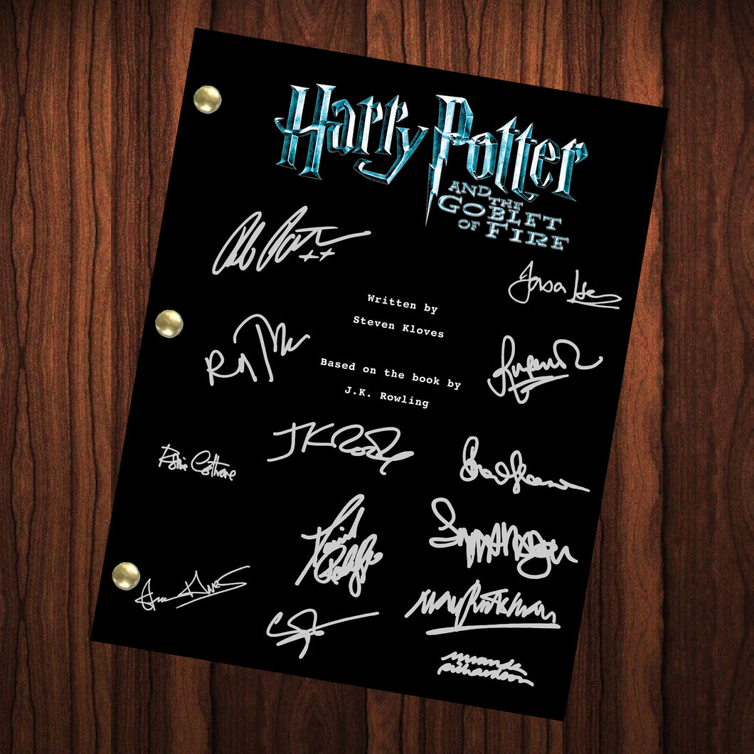 Harry Potter Autographed Signed Movie Script Full Screenplay Goblet Of Fire Full Script Reprint
