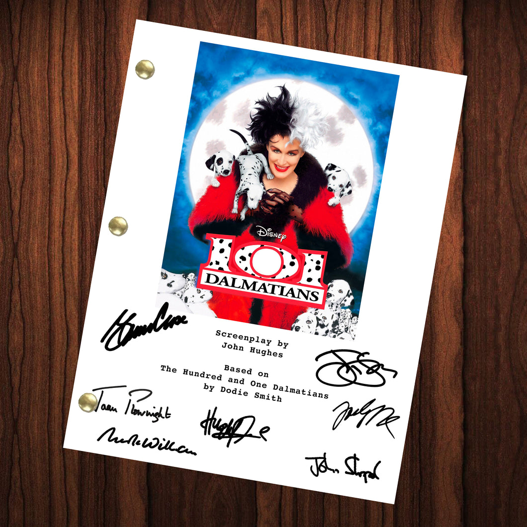 101 Dalmatians Autographed Signed Movie Script Reprint  Cruella Glenn Close Autograph Reprint Full Screenplay Full Script