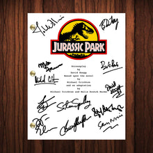 Load image into Gallery viewer, Jurassic Park Signed Autographed Script Full Screenplay Full Script Reprint Dr. Alan Grant Dr. Ellie Sattler Dr. Ian Malcolm
