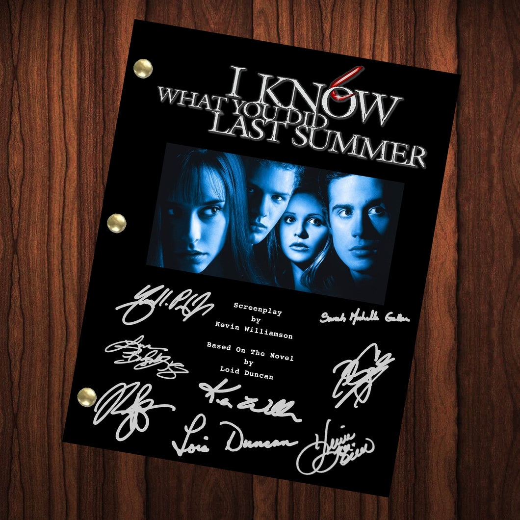 I Know What You Did Last Summer Autographed Signed Script Reprint Cast Signed Autograph Reprint Full Screenplay Jennifer Love Hewitt
