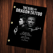 Load image into Gallery viewer, Daniel Craig Rooney Mara Autographed Signed The Girl With The Dragon Tattoo Movie Script Reprint  Autograph Full Screenplay
