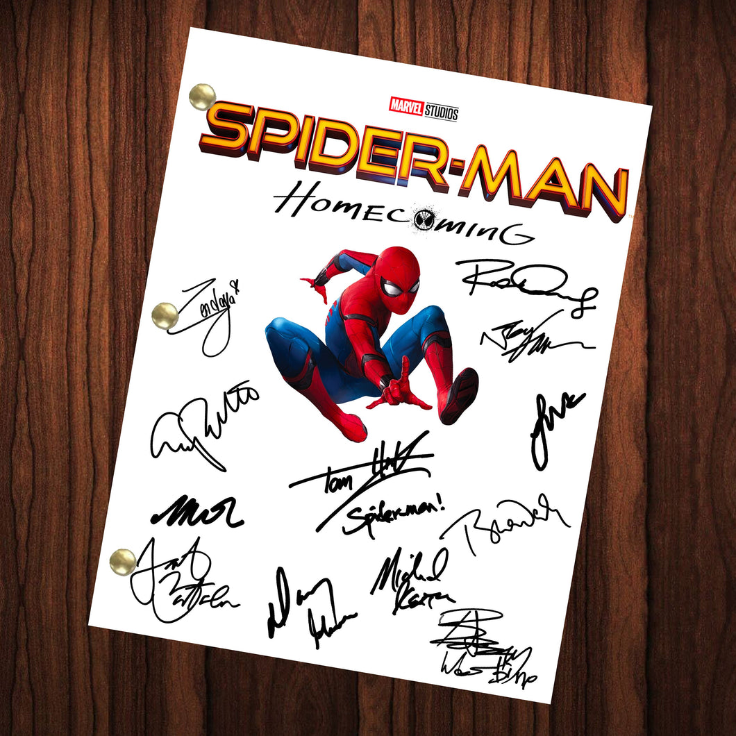 Spiderman Homecoming Signed Autographed Script Full Transcript Reprint Spiderman Tom Holland Stan Lee  Avengers