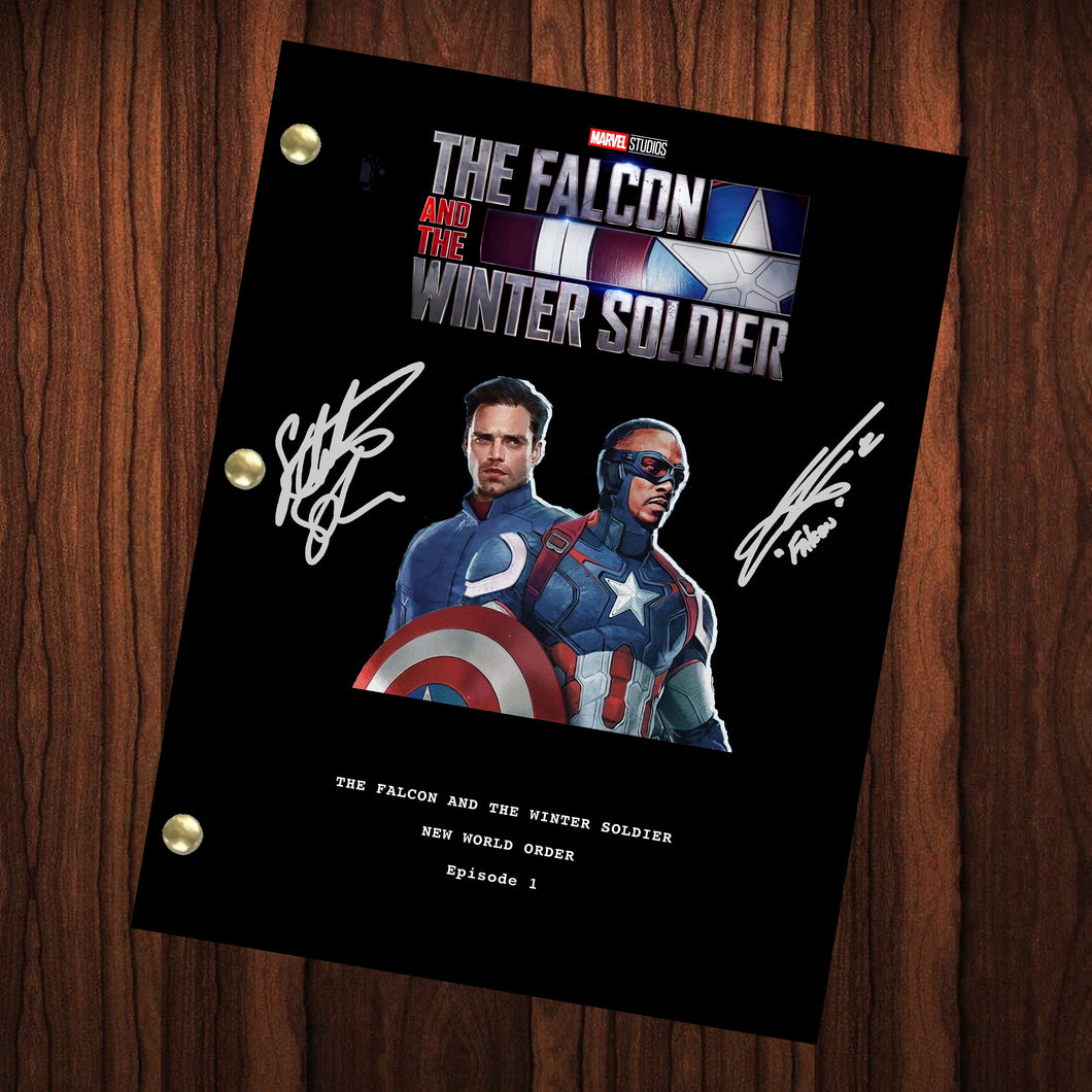 The Falcon And The Winter Soldier Autographed Show Script Transcript Reprint Full Transcript Full Script Anthony Mackie  Sebastian Stan