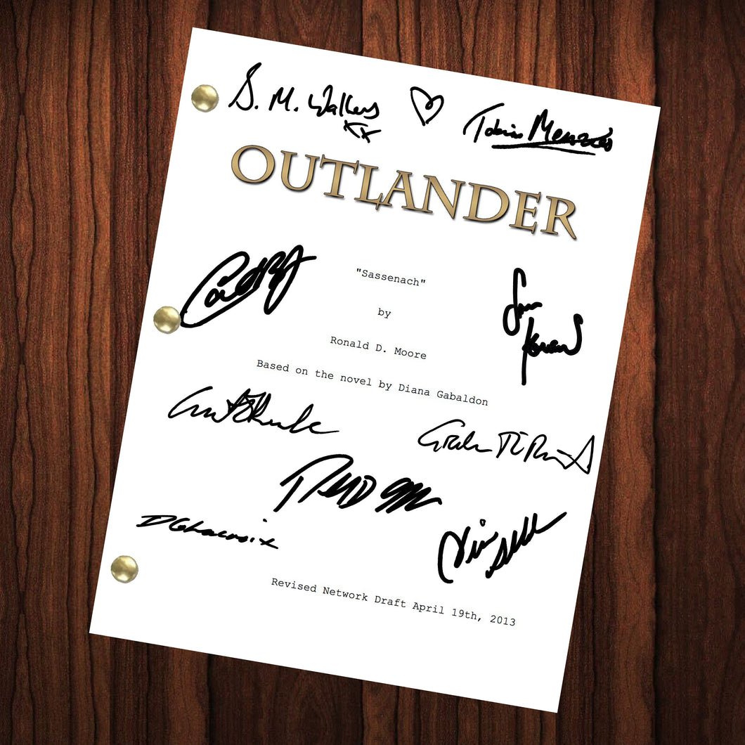 Outlander TV Show Script Pilot Episode Signed Autographed Full Screenplay Cast Signed
