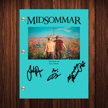 Load image into Gallery viewer, Midsommar on Autographed Signed Script Reprint Florence Pugh Jack Reynor Ari Aster Autograph
