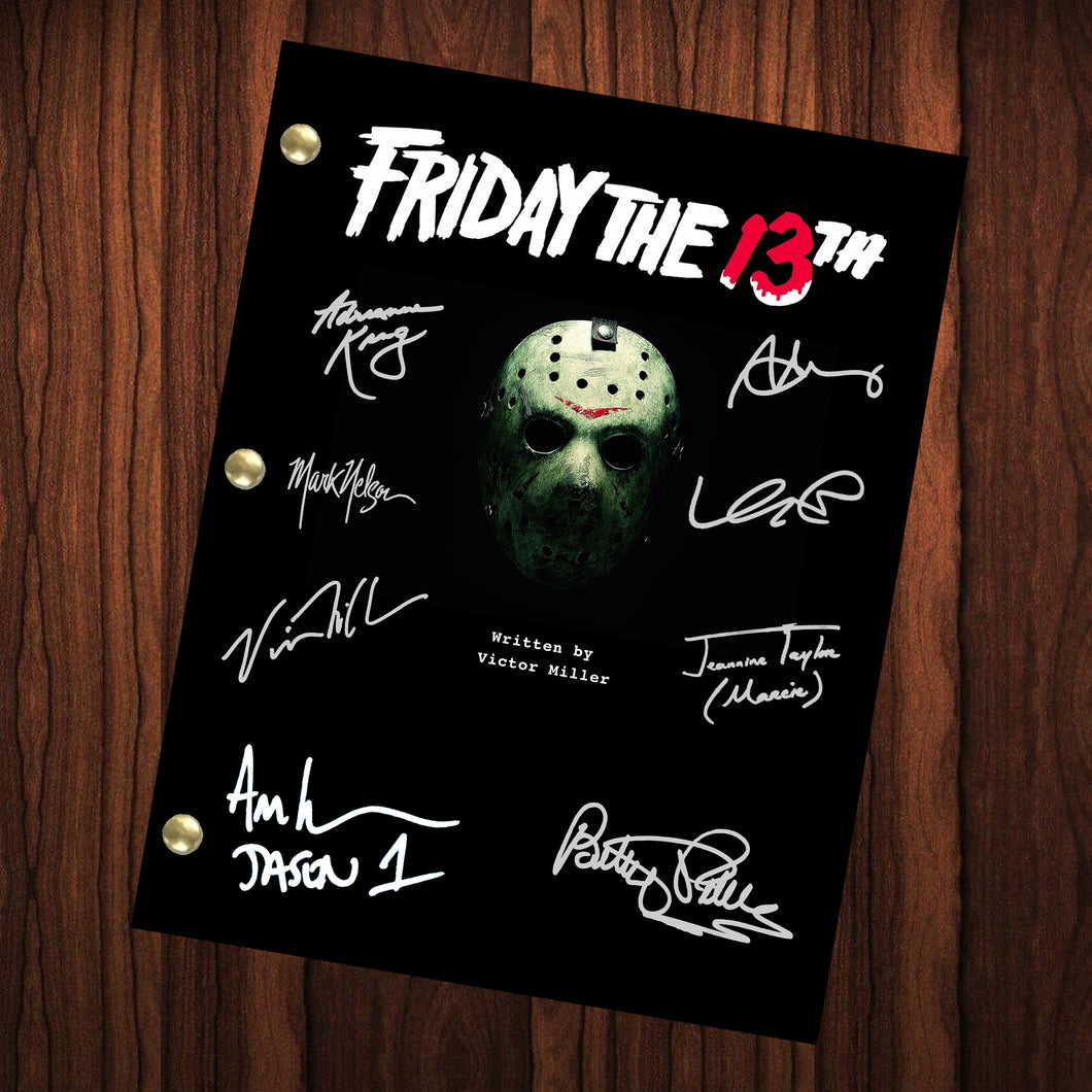 Friday The 13th Signed Autographed Script Full Screenplay Full Script Reprint