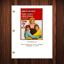 Load image into Gallery viewer, Some Like It Hot Movie Script Reprint Full Screenplay Full Script Billy Wilder Marilyn Monroe
