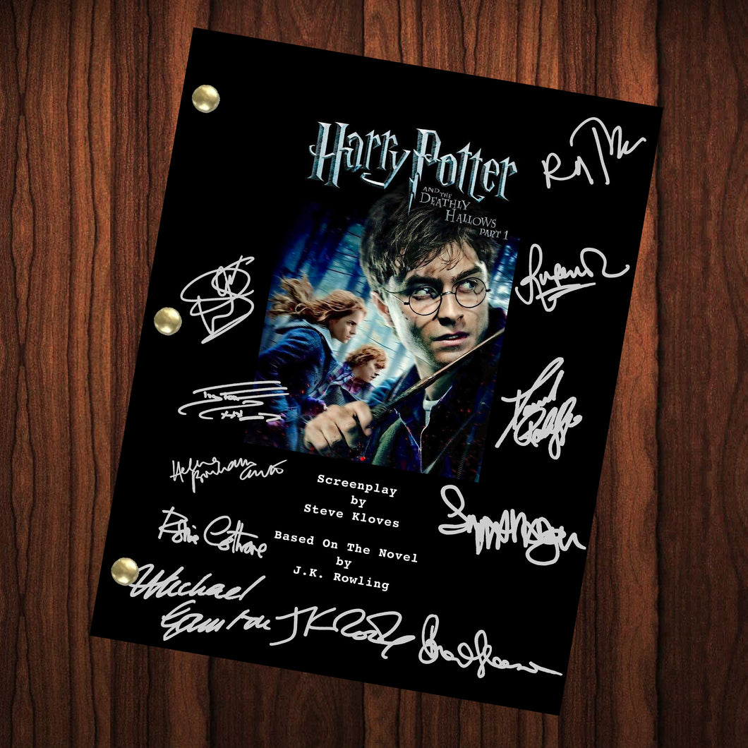 Harry Potter Autographed Signed Movie Script Full Screenplay Deathly Hallows Full Script Reprint