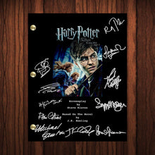 Load image into Gallery viewer, Harry Potter Autographed Signed Movie Script Full Screenplay Deathly Hallows Full Script Reprint
