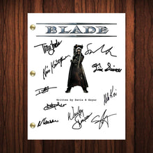 Load image into Gallery viewer, Blade Autographed Signed Script Reprint Signed Cast Autograph Reprint Full Screenplay Wesley Snipes
