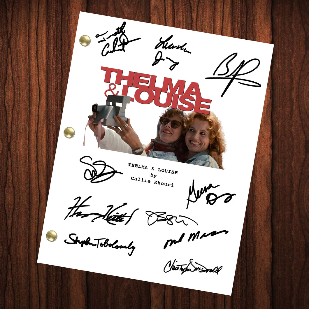 Thelma and Louise Movie Autographed Signed Movie Script Reprint Full Screenplay Full Script Thelma & Louise Film